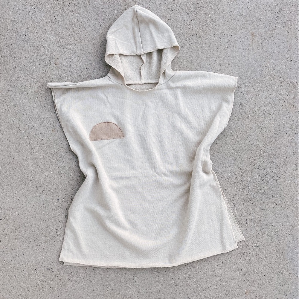June Park 100% organic cotton swim cover up in terry cloth in cream